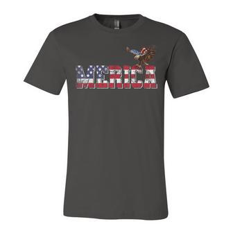 Usa Us American Flag Patriotic 4Th Of July Bald Eagle Merica Unisex Jersey Short Sleeve Crewneck Tshirt - Seseable