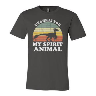 Utahraptor Dinosaur Spirit Animal Paleontologist Jersey T-Shirt | Mazezy