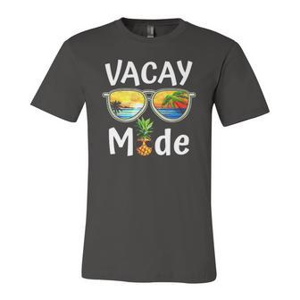 Vacay Mode Vacation Summer Sunglasses Beach Pineapple Jersey T-Shirt | Mazezy