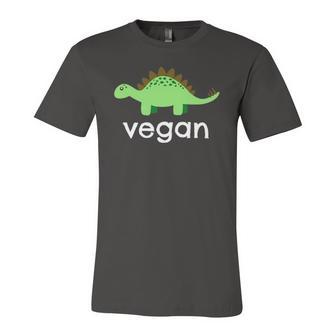 Vegan Dinosaur Green Save Wildlife Jersey T-Shirt | Mazezy