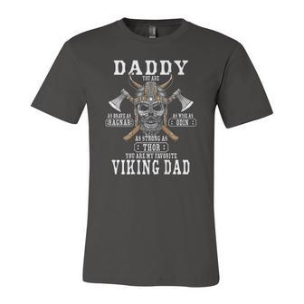 Viking Norse Mythology Husband Best Viking Dad On Back Jersey T-Shirt | Mazezy