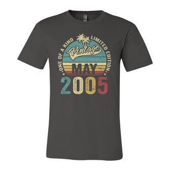 Vintage 17 Years Old May 2005 Decorations 17Th Birthday Jersey T-Shirt | Mazezy