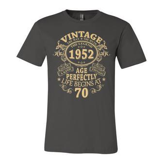 Vintage 1952 The Man Myth Legend 70 Year Old Birthday Gifts Unisex Jersey Short Sleeve Crewneck Tshirt - Seseable