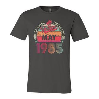 Vintage 37Th Birthday Awesome Since May 1985 Jersey T-Shirt | Mazezy