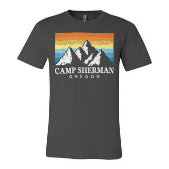 Vintage Camp Sherman Oregon Mountain Hiking Souvenir Print T Shirt Unisex Jersey Short Sleeve Crewneck Tshirt - Monsterry