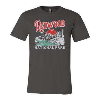 Vintage Redwood National Park Distressed 80S Mountains Jersey T-Shirt | Mazezy
