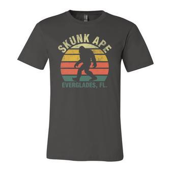 Vintage Retro Skunk Ape Florida Everglades Swamp Bigfoot Jersey T-Shirt | Mazezy