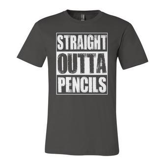 Vintage Straight Outta Pencils Jersey T-Shirt | Mazezy