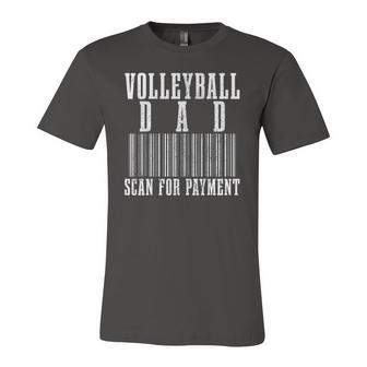 Volleyball Dad Scan For Payment Barcode Fathers Day Jersey T-Shirt | Mazezy