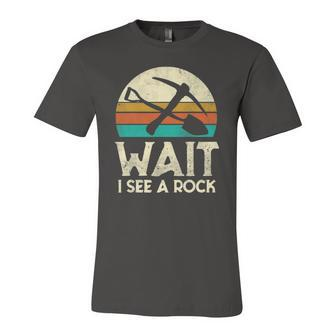 Wait I See A Rock Geologist Science Retro Geology Jersey T-Shirt | Mazezy