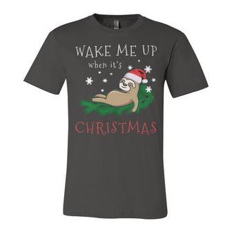 Wake Me Up When Its Christmas 820 Shirt Unisex Jersey Short Sleeve Crewneck Tshirt | Favorety DE