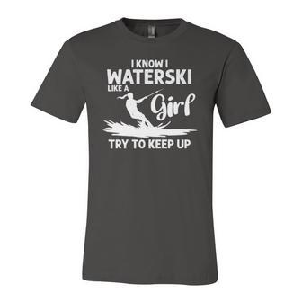 Water Ski For Girls Water Skier Athletes Jersey T-Shirt | Mazezy