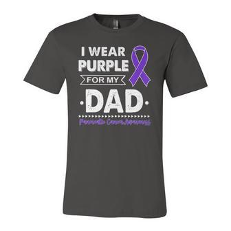 I Wear Purple For My Dad Pancreatic Cancer Awareness Support Jersey T-Shirt | Mazezy CA