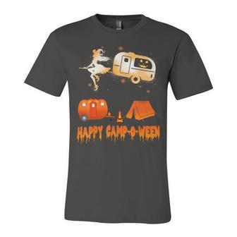 Womans Happy Camp O Ween Witches Camping Halloween T Shirt Unisex Jersey Short Sleeve Crewneck Tshirt - Monsterry AU