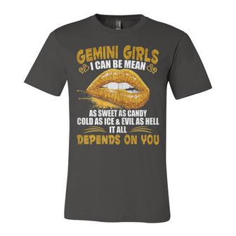 Womens Gemini Girl I Can Be Mean Saying Birthday Zodiac Girls Unisex Jersey Short Sleeve Crewneck Tshirt - Seseable