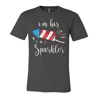 Womens Im His Sparkler Funny 4Th Of July For Women Unisex Jersey Short Sleeve Crewneck Tshirt - Seseable
