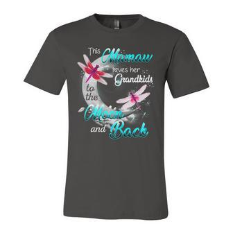 Womens Mamaw Loves Her Grandkids Dragonfly Moon Women Gifts Unisex Jersey Short Sleeve Crewneck Tshirt - Seseable