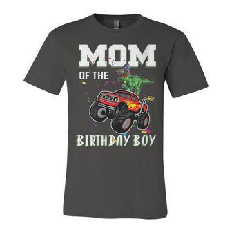 Womens Mom Of The Birthday Boy Your Funny Monster Truck Birthday Unisex Jersey Short Sleeve Crewneck Tshirt - Seseable