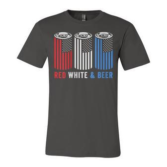 Womens Red White & Beer 4Th Of July Wine Red White Blue Beer Unisex Jersey Short Sleeve Crewneck Tshirt - Seseable
