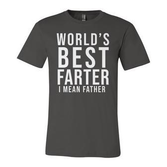 Worlds Best Farter I Mean Father Fathers Day Husband Fathers Day Gif Jersey T-Shirt | Mazezy UK