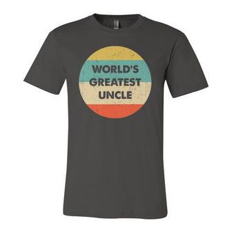 Worlds Greatest Uncle Member Jersey T-Shirt | Mazezy