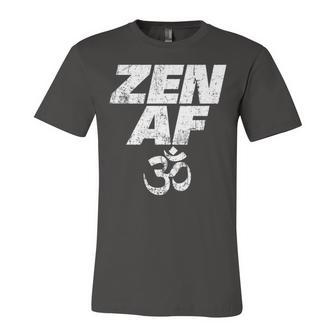 Zen Af Om Symbol Vintage Meditation Yoga Distressed V2 Unisex Jersey Short Sleeve Crewneck Tshirt - Seseable