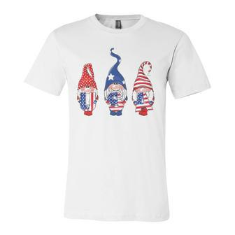 4Th Of July American Flag Gnomes Girls Boys Kids Jersey T-Shirt | Mazezy