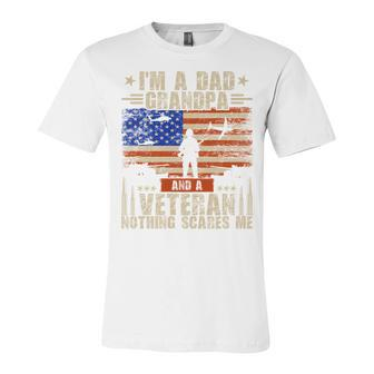 4Th Of July | Usa Flag | Im A Dad Grandpa And A Veteran Unisex Jersey Short Sleeve Crewneck Tshirt - Seseable