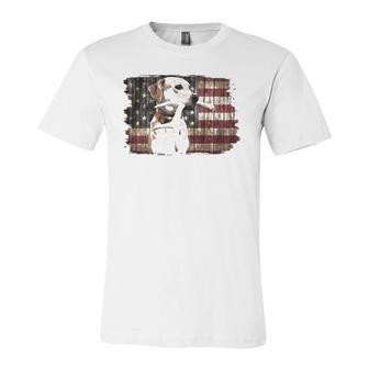 American Flag 4Th Of July Hunting Deer Jersey T-Shirt | Mazezy