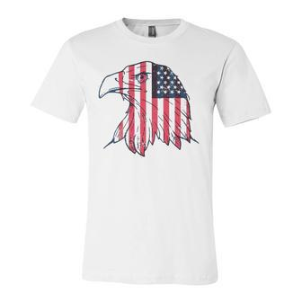 American Flag Eagle Usa Patriotic Jersey T-Shirt | Mazezy