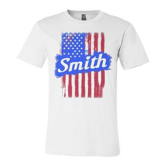 American Flag Smith Family Gift T Shirt For Men Women Surname Last Name T Shirt Unisex Jersey Short Sleeve Crewneck Tshirt - Seseable