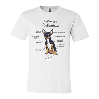 Anatomy Of A Chihuahua Dog Dogs Pet Jersey T-Shirt | Mazezy