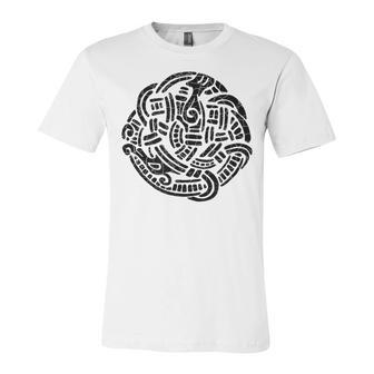Ancient Viking Serpent Amulet For Nordic Lore Lovers Unisex Jersey Short Sleeve Crewneck Tshirt | Seseable CA