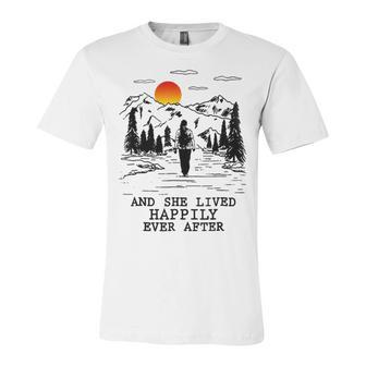 And She Lived Happily Ever After Unisex Jersey Short Sleeve Crewneck Tshirt - Monsterry UK