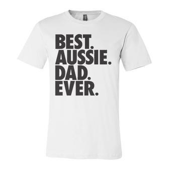 Aussie Dad Australian Shepherd Dog Dad Jersey T-Shirt | Mazezy