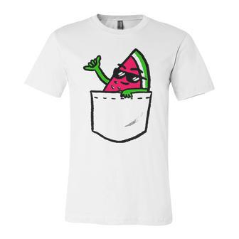 Awesome Hang Loose Summer Watermelon In A Pocket Jersey T-Shirt | Mazezy