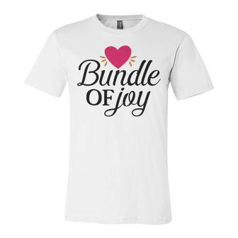 Baby Shower Text Design Bundle Of Joy Heart Unisex Jersey Short Sleeve Crewneck Tshirt | Favorety DE