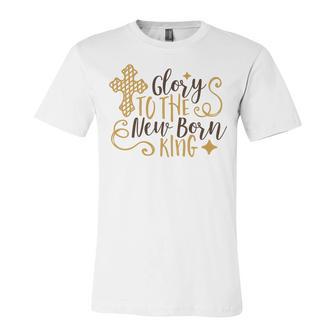 Baby Shower Text Design Glory To The New Born Unisex Jersey Short Sleeve Crewneck Tshirt | Favorety AU