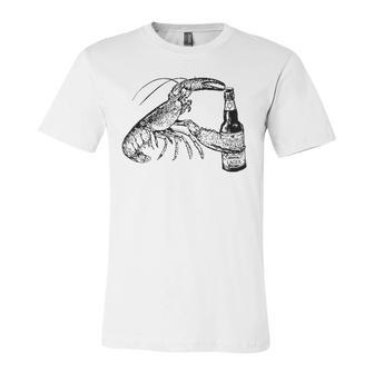 Beer Drinking Lobster Craft Beer Jersey T-Shirt | Mazezy