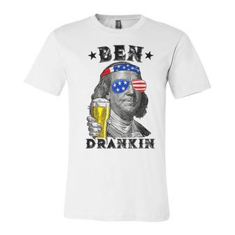 Ben Drankin Benjamin Funny Drink Beer 4Th Of July Unisex Jersey Short Sleeve Crewneck Tshirt - Seseable
