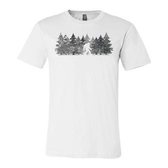 Bigfoot In The Forest Unisex Jersey Short Sleeve Crewneck Tshirt | Favorety CA