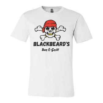 Blackbeards Bar Grill Unisex Jersey Short Sleeve Crewneck Tshirt | Favorety CA