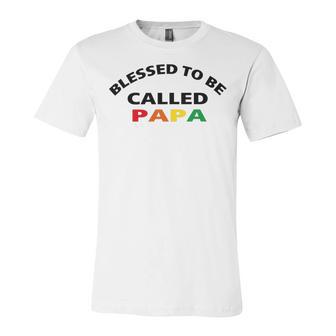 Blessed To Be Called Papa Sticker Unisex Jersey Short Sleeve Crewneck Tshirt | Favorety CA