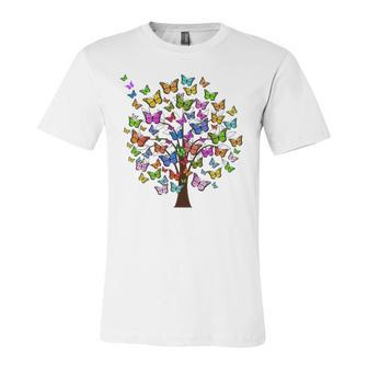 Butterflies On Tree For Butterfly Lovers Jersey T-Shirt | Mazezy