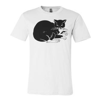 Cat Cut Cat Cat Lovers Black Cat Funny Cat Birthday Cat Gift Cat Danger Kitty V3 Unisex Jersey Short Sleeve Crewneck Tshirt | Favorety AU