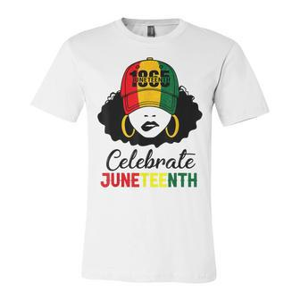Celebrate Junenth 1865 Black Girl Magic Melanin Jersey T-Shirt | Mazezy