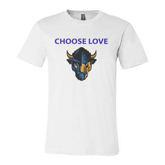 Choose Love Buffalo 2022 American Bison Head Retro Jersey T-Shirt | Mazezy