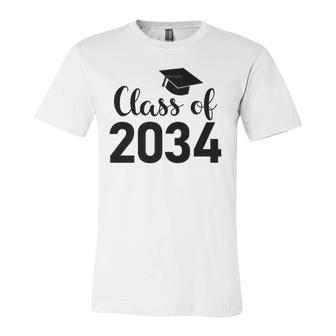 Class Of 2034 Grow With Me Handprints Go On The Back Jersey T-Shirt | Mazezy