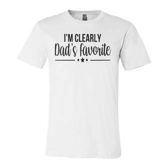Im Clearly Dads Favorite Son Daughter Cute Jersey T-Shirt | Mazezy