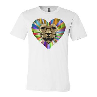 Colored Lion Heart Unisex Jersey Short Sleeve Crewneck Tshirt | Favorety AU